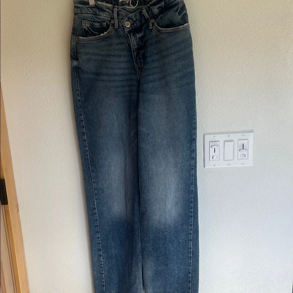 Good American Distressed Denim Jeans SZ 25 - Picture 5 of 9